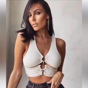 MESHKI Skylar Triple O-Ring Top - Tofu